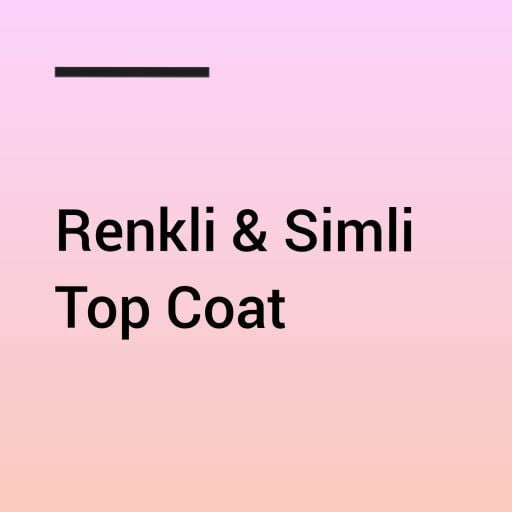 Renkli & Simli Top Coat